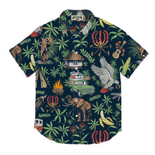 Load image into Gallery viewer, Jungle Night Printed Cotton Button Up Shirt