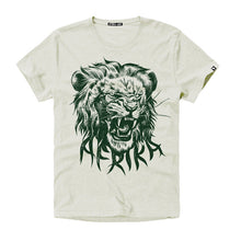 Load image into Gallery viewer, Lion Afrika printed stone Cotton T-shirt