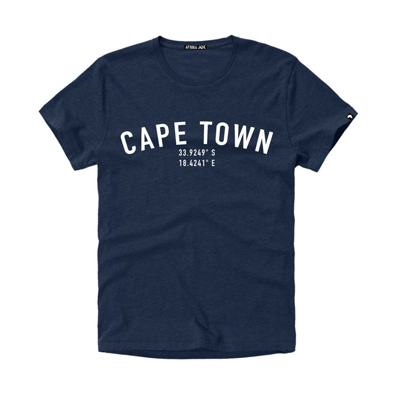 Cape Co-ordinates printed Cotton Navy T-shirt