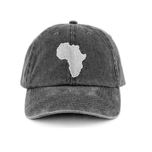 Load image into Gallery viewer, Washed Continent Cap Black
