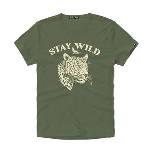 Stay Wild printed Cotton T-shirt